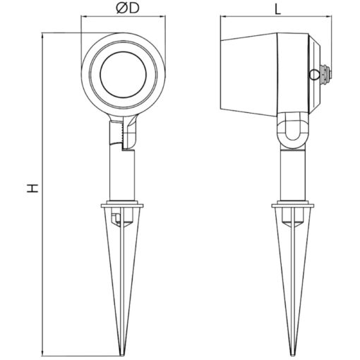 Ancha, Mark, 8W, 900lm, 4000K, 15° reflektor, ONOFF, svart - Bild 4