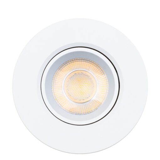 SLC LuxOne 6 pack, D93mm, infälld, 6W, 655lm, 3000K, CR90, 36°, Trailing edge, svart