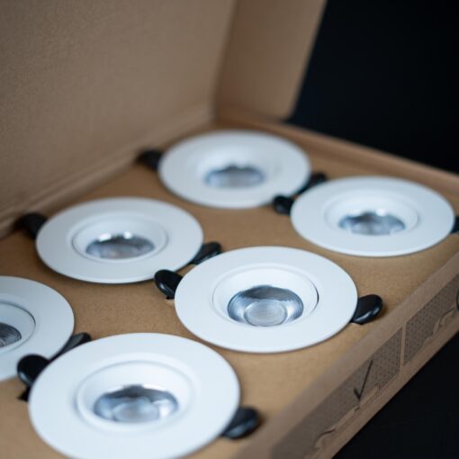 SLC LuxOne 6 pack, D93mm, infälld, 6W, 655lm, 3000K, CR90, 36°, Trailing edge, svart - Bild 7