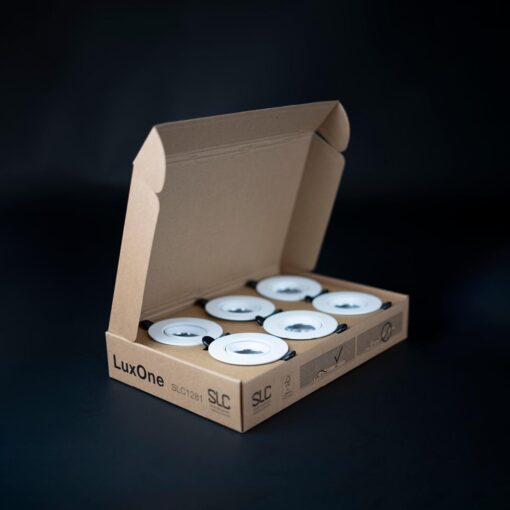 SLC LuxOne 6 pack, D93mm, infälld, 6W, 655lm, 3000K, CR90, 36°, Trailing edge, svart - Bild 8