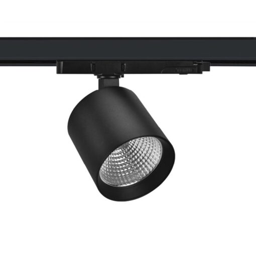 SLC Fox, 3-fas skena, 38W, 4000lm, 3000K, CR90, 38°, ONOFF, svart