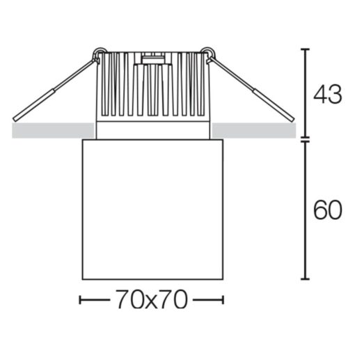 SLC Tubo BL, D70mm, ytmonterad, 10W, 440lm, 3000K, CR90, 24°, Trailing edge, svart - Bild 5