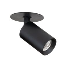 SLC Art 1xBL, D55mm, infälld, 10W, 730lm, 2700K, CRI90, 24°, Trailing edge, svart