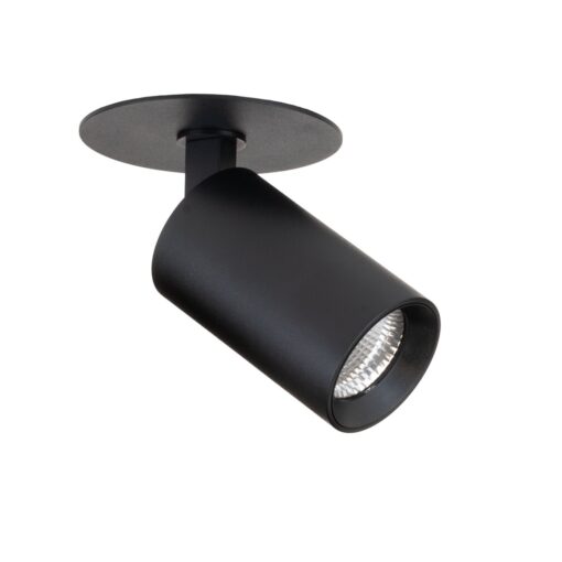 SLC Art 1xBL, D55mm, infälld, 10W, 730lm, 2700K, CRI90, 24°, Trailing edge, svart