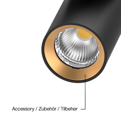 SLC Art 1xBL, D55mm, infälld, 10W, 730lm, 2700K, CRI90, 24°, Trailing edge, svart - Bild 2