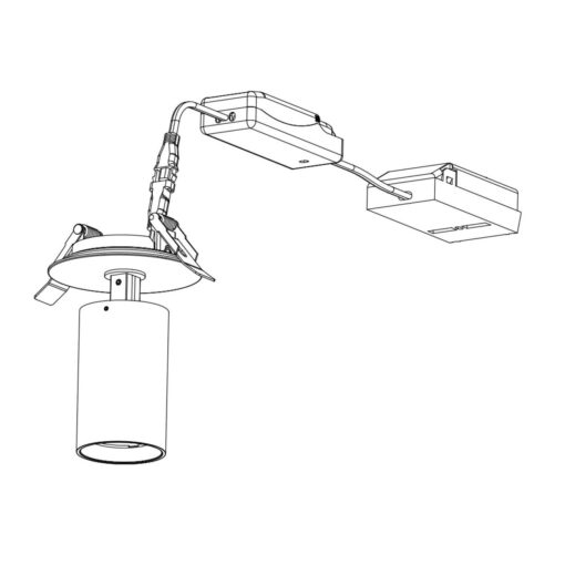 SLC Art 1xBL, D55mm, infälld, 10W, 730lm, 2700K, CRI90, 24°, Trailing edge, svart - Bild 3