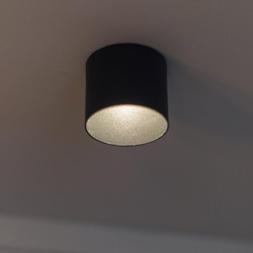 SLC Design Tubo, utanpåliggande, D70mm, H103mm, 9W, 414lm, 3000K, CRI90, 24°, FASDIM, svart - Bild 4