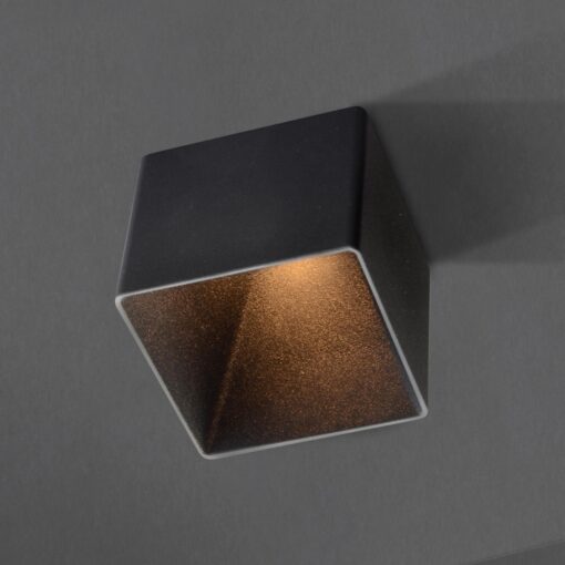 SLC Design Blocky, utanpåliggande, 70x70mm, H103mm, 9W, 417lm, 2700K, CRI90, 24°, FASDIM, svart - Bild 4