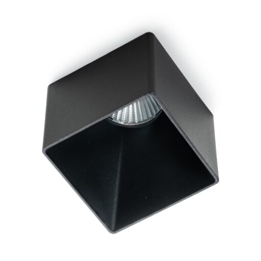 SLC Design Blocky, utanpåliggande, 70x70mm, H103mm, 9W, 417lm, 2700K, CRI90, 24°, FASDIM, svart - Bild 5