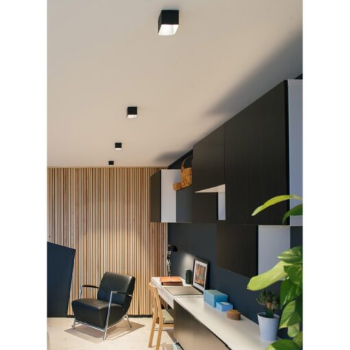 SLC Design Blocky, utanpåliggande, 70x70mm, H103mm, 9W, 417lm, 2700K, CRI90, 24°, FASDIM, svart - Bild 9