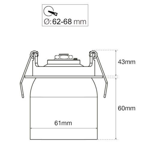 SLC Design Cup, infälld, D68mm, 11W, 646lm, 2700K, CRI90, 36°, FASDIM, vit/silver - Bild 18