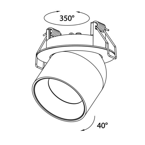 SLC Design Cup, infälld, D68mm, 11W, 690lm, 4000K, CRI90, 36°, FASDIM, vit/silver - Bild 18