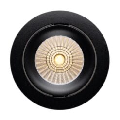 SLC DL04, D95mm, infälld, 10W, 650lm, 2700K, CRI>90, 36°, FASDIM, svart