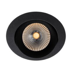 SLC One360, D90mm, infälld, 8W, 600lm, 2700K, CRI>90, 36°, FASDIM, svart
