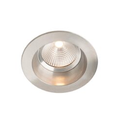SLC OneSoft R68-83, D90mm, infälld, 8W, 602lm, 3000K, CRI>90, 36°, Trailing edge, aluminium