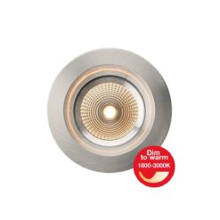 SLC OneSoft DTW R68-83, D90mm, infälld, 8W, 435lm, 1800-3000K, CRI>90, 36°, Trailing edge, aluminium