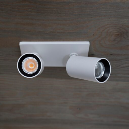 SLC Art 2xWH, 2xD55mm, infälld, 20W, 1630lm, 3000K, CRI90, 24°, Trailing edge, vit - Bild 9