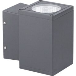 Cube LED Upp/Ner, väggmonteras, 12,5W, 1000lm, 4000K, CR80, 36°, ONOFF, mörkgrå