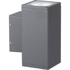 Cube LED Upp/Ner, väggmonteras, 27W, 2447lm, 4000K, CR80, 36°, ONOFF, mörkgrå