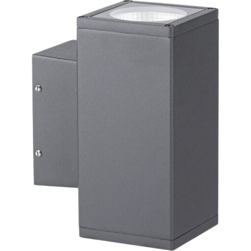 Cube LED Upp, väggmonteras, 12,5W, 1000lm, 3000K, CR80, 36°, ONOFF, mörkgrå
