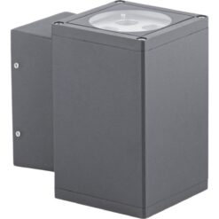 Cube LED Upp, väggmonteras, 4,5W, 370lm, 3000K, CR80, 15°, ONOFF, mörkgrå