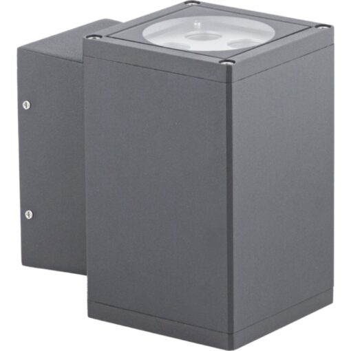Cube LED Upp, väggmonteras, 8,5W, 800lm, 4000K, CR80, 15°, ONOFF, mörkgrå