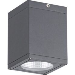 Cube SR LED Ner, takmonteras, 6,5W, 499lm, 3000K, CR80, 60°, ONOFF, mörkgrå