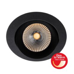 SLC ONE 360 DTW R68-83, D90mm, 8W, 444lm, 1800-3000K, CRI80, ljusöppning 36°, FASDIM, vit