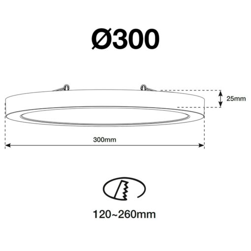 SLC Essentia, D300mm, 16-22W, 2050-2670lm, 2700/3/4K, CRI80, onoff, vit - Bild 2
