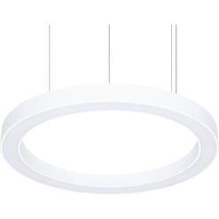 Forma O, J139, D900mm, pendlas, 55W, 5896lm, 3000K, CR80, opal, DALI, svart, kabel 2m