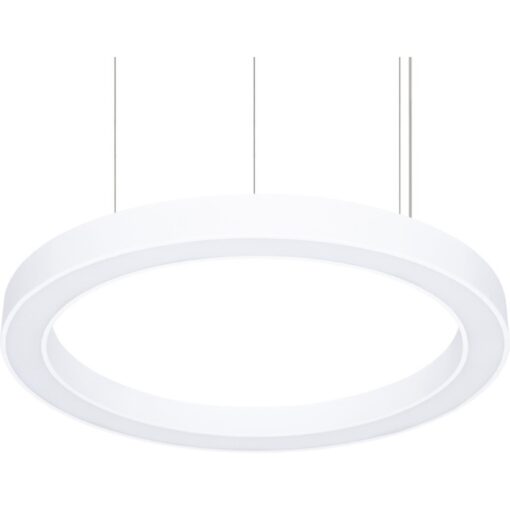 Forma O, D1200mm, pendlas, 72W, 7861lm, 3000K, CR80, opal, DALI, svart, kabel 2m