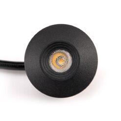 SLC MiniOne Fixed IP65, D25mm, infälld, 2W, 165lm, 3000K, CRI90, 45°, svart
