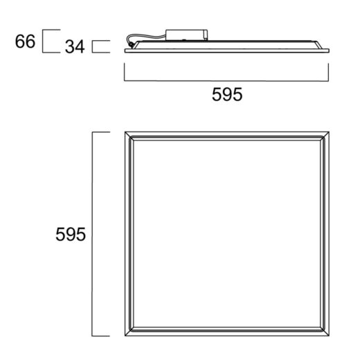 Panel IP65 Cleanroom, infälld, 600x600, 44W, 4400lm, 4000K, ONOFF, CRI90, microprisma - Bild 15