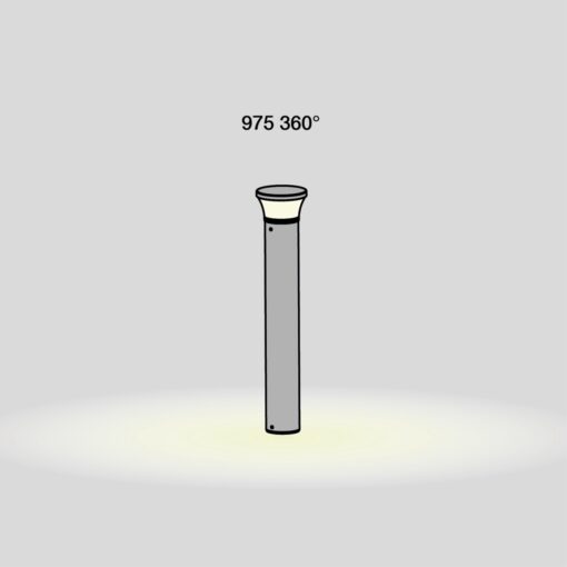 SLC Faro, Pollare, H975mm, 25W, 2323lm, 2700/3000/4000K, CRI80, 360°, Mulitpower, svart - Bild 2