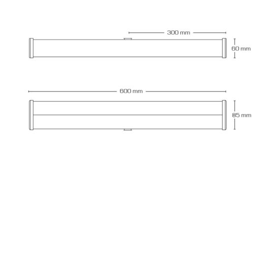 Lucianna Square, L600mm, ytmonteras, 20W, 1400lm, 3000K, CR96, opal, onoff, vit - Bild 2
