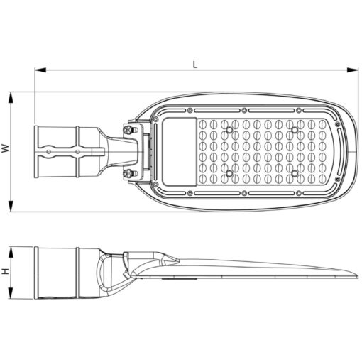 Star B, L447mm, stolparm/topp, 50W, 5500lm, 4000K, CR80, ASSY, ONOFF, ljusgrå, 6m kabel - Bild 9
