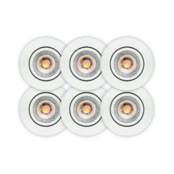 Luna Low 6-pack, D88mm, infälld, 5,9W, 460lm, 2700K, CR90, FASDIM, vit