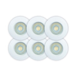 Sabina 6-pack, D95mm, infälld, 8W, 525lm, 2700/3000/4000K, CR90, FASDIM, svart