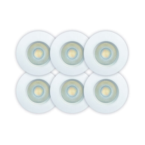 Sabina 6-pack, D95mm, infälld, 8W, 525lm, 2700/3000/4000K, CR90, FASDIM, svart
