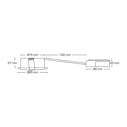 Sabina 6-pack, D95mm, infälld, 8W, 525lm, 2700/3000/4000K, CR90, FASDIM, svart - Bild 3