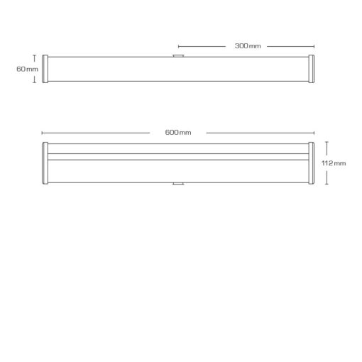 Lucianna, L600mm, ytmonteras, 20W, 1420lm, 4000K, CR96, opal, onoff, vit - Bild 2