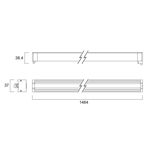 Pixo Line L1500, 3-fas, 50W, 7200lm, 3000K, CRI80, 90°, ONOFF , Vit - Bild 25