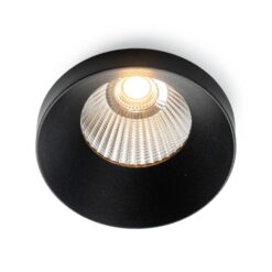 SLC Design Owi, infälld, D70mm, 9W, 674lm, 2700K, CRI90, 36°, DALI, svart