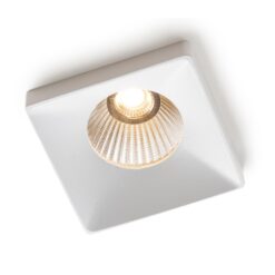SLC Design Squary, infälld, 70x70mm, 9W, 703lm, 27000K, CRI90, 36°, DALI, vit