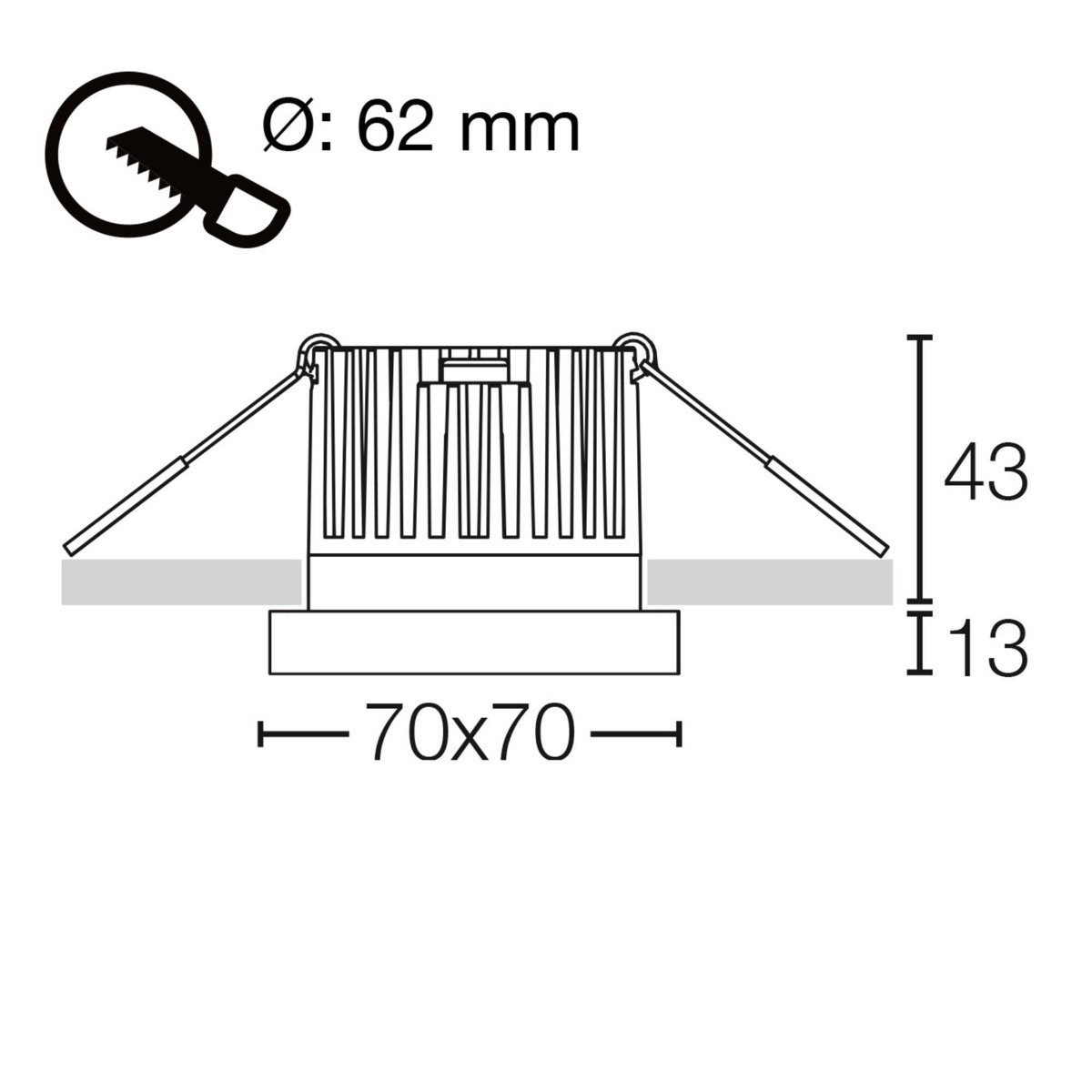 SLC Design Squary, 70x70mm, 9W, 715lm, 3000K, DALI - Bild 27