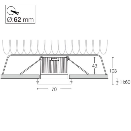 SLC Design Tubo, utanpåliggande, D70mm, H103mm, 9W, 373lm, 2700K, CRI90, 24°, DALI, svart - Bild 2