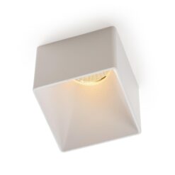 SLC Design Blocky, utanpåliggande, 70x70mm, H103mm, 9W, 616lm, 3000K, CRI90, 24°, DALI, vit
