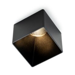 SLC Design Blocky, utanpåliggande, 70x70mm, H103mm, 9W, 417lm, 2700K, CRI90, 24°, DALI, svart