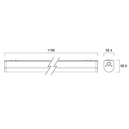 Start Batten, L1200, ytmonteras, 22W, 2800lm, 3000K, CRI80, ONOFF - Bild 11