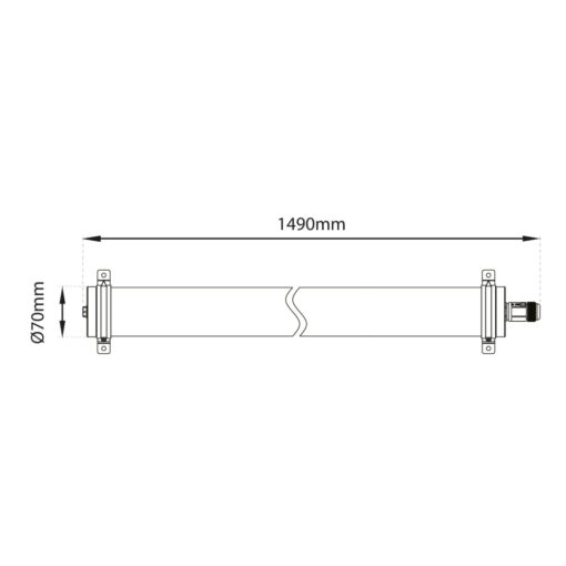 SLC Lava IP69, L1390mm, Ytmonteras/pendlas, 50W, 7500lm, 4000K, CR80, 120°, Onoff - Bild 4